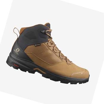 Salomon OUTWARD GORE-TEX Erkek Yürüyüş Ayakkabısı Siyah Kahverengi | TR 3605GSO